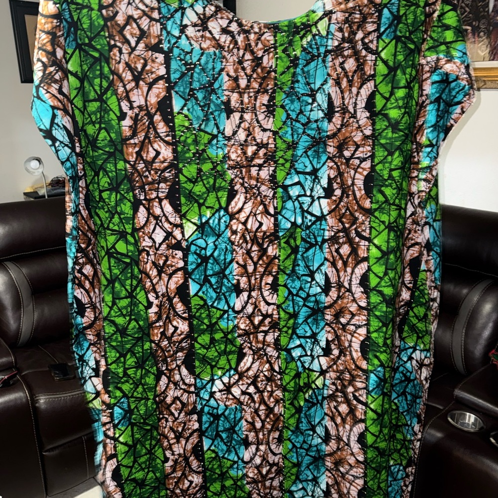 Vibrant Multicolor Patterned Dress - Picture 2 of 2